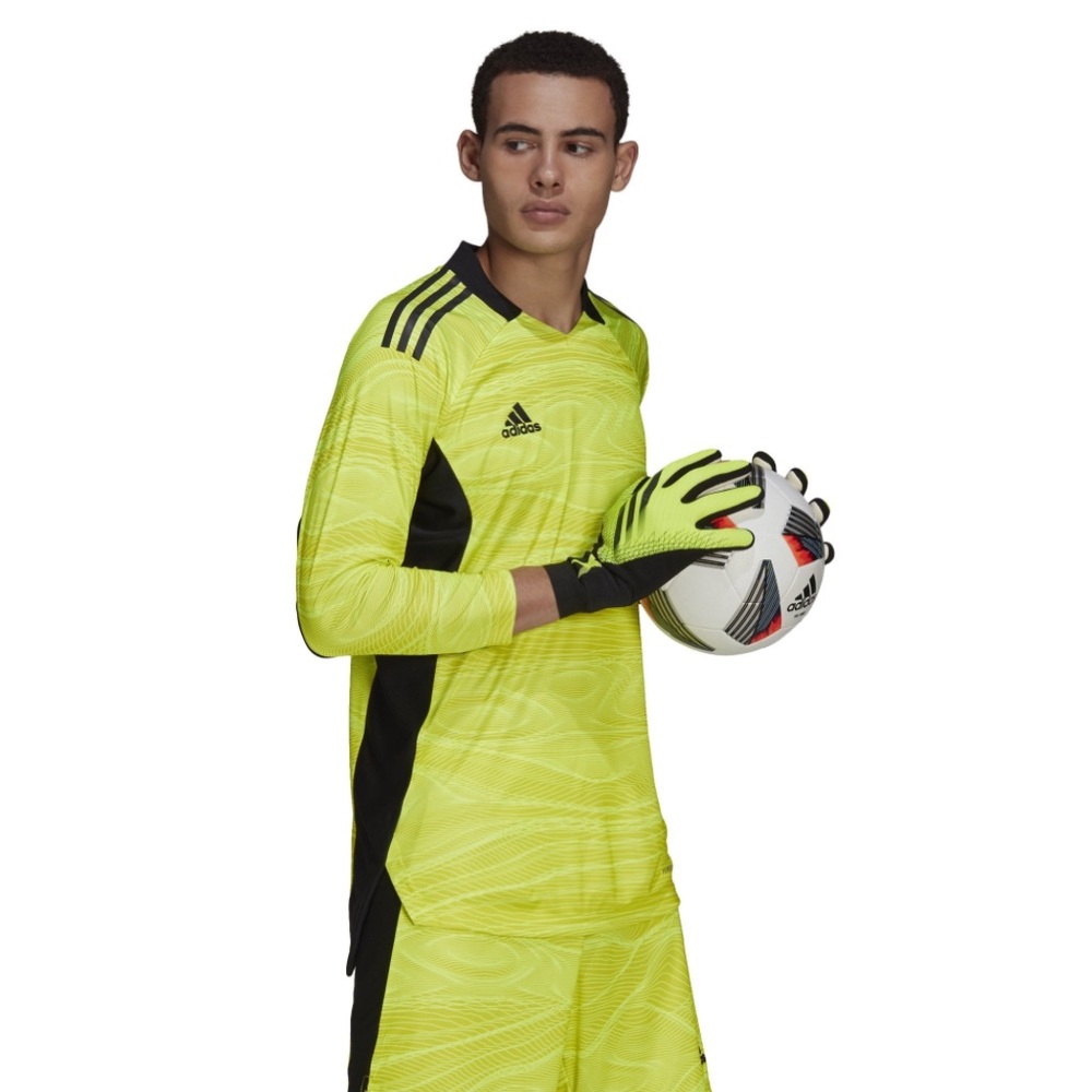Adidas Goalkeeper Yellow and Black Long Sleeve Jersey 13-14Y
